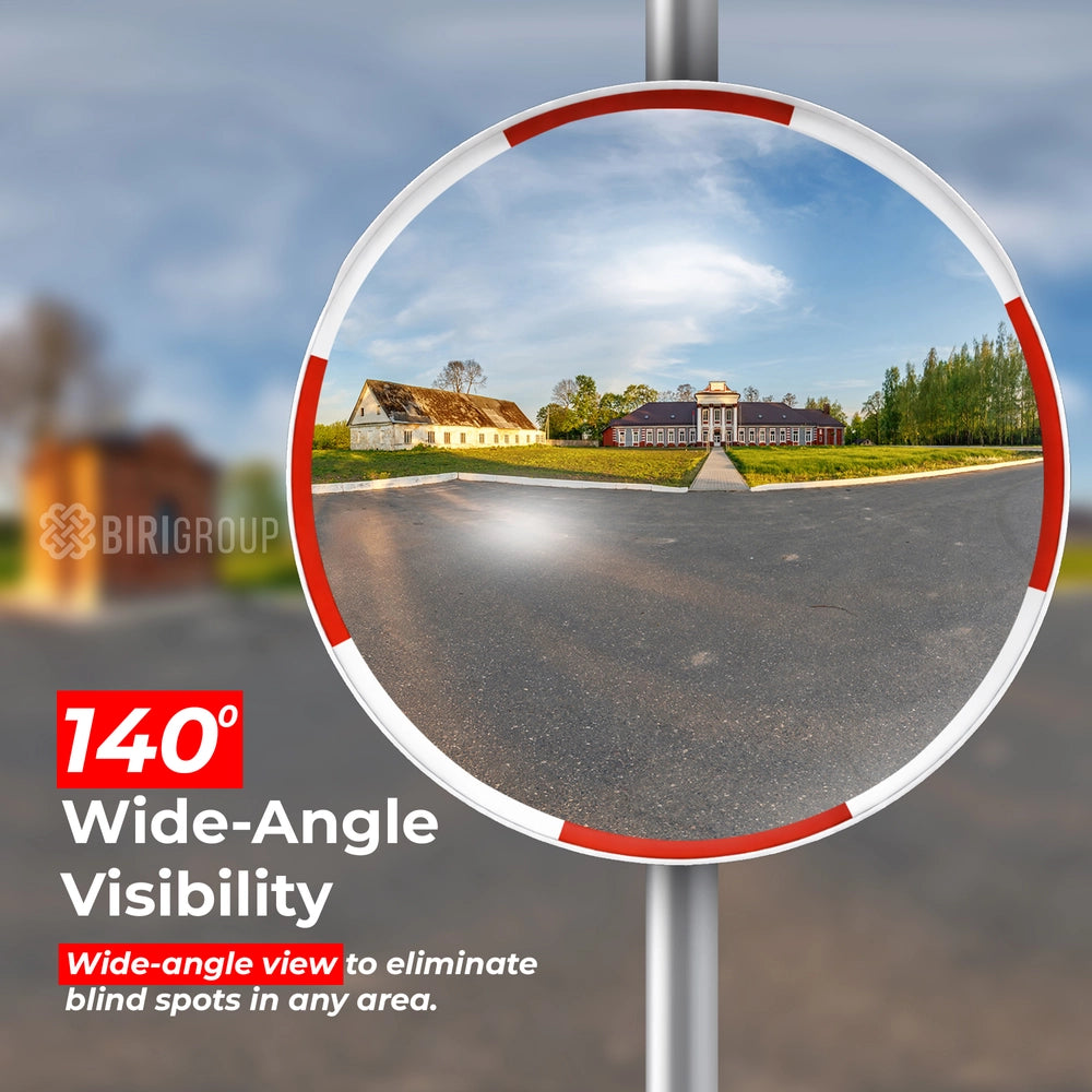60CM Convex Safety Mirror | Wide Angle Security Mirror for Parking & Driveways