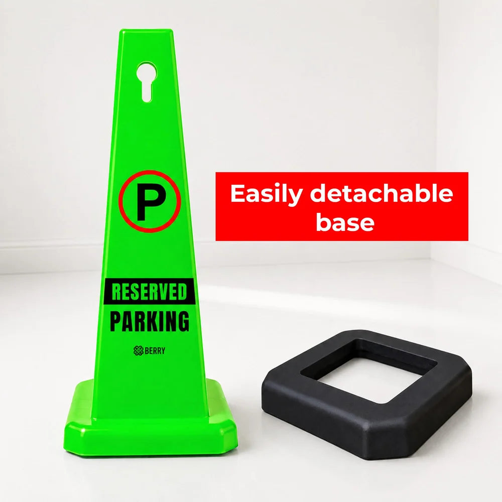 Berry Reserved Parking Cone 67CM Green with Weighted Base