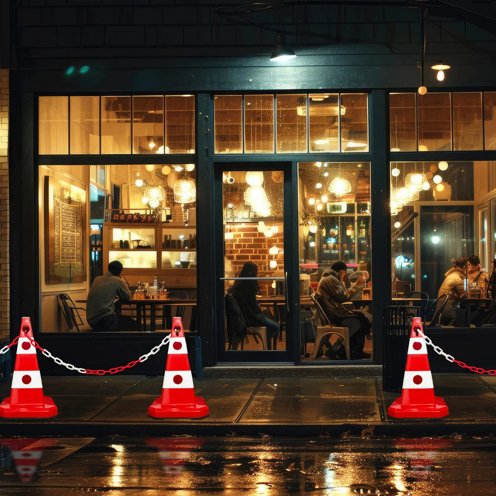 62CM Traffic Cone Red | Weighted Reflective Safety Cone