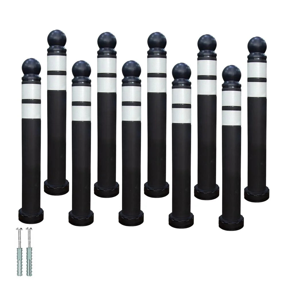 68CM Anti Parking Traffic Delineator | Black Flexible Bollard with Base