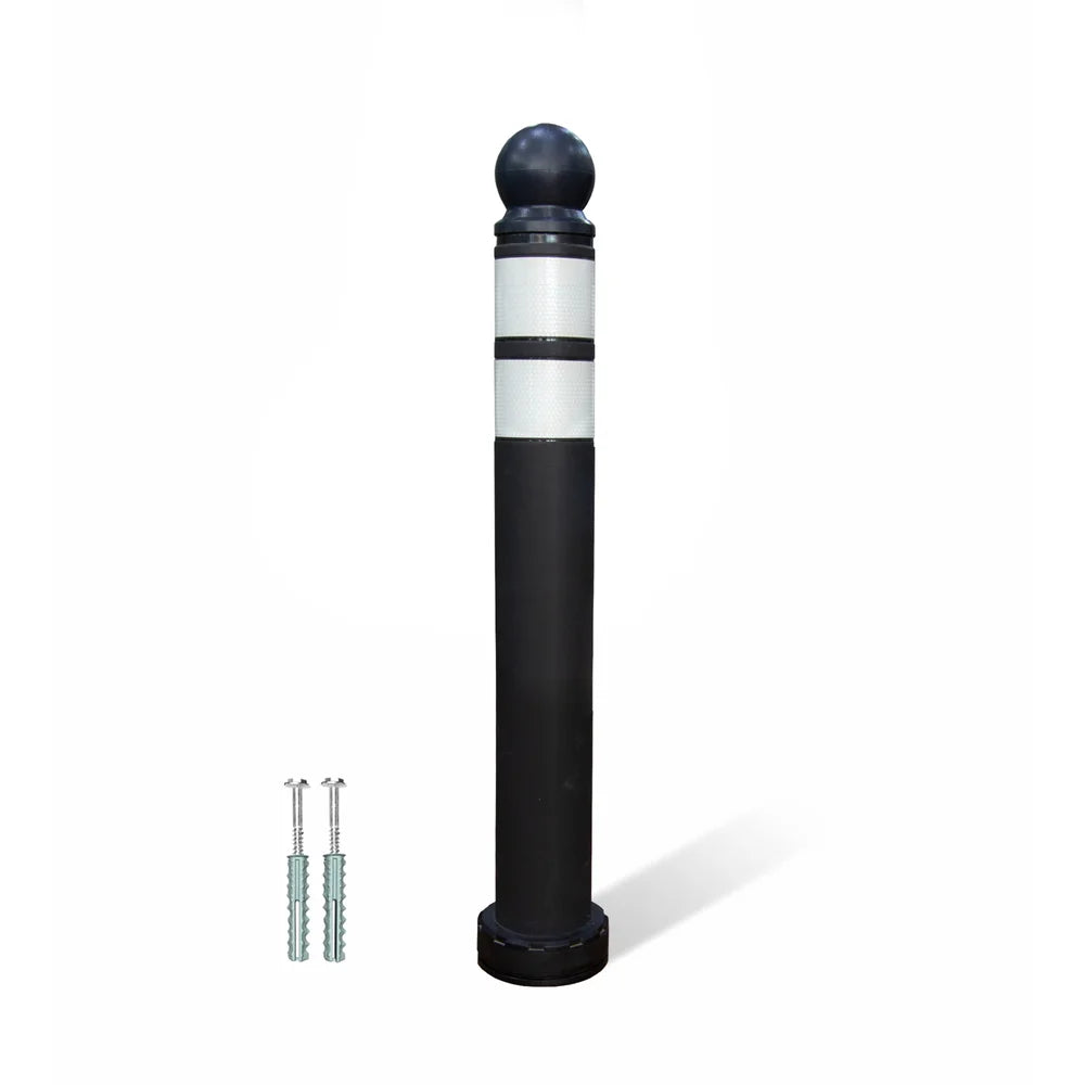 68CM Anti Parking Traffic Delineator | Black Flexible Bollard with Base