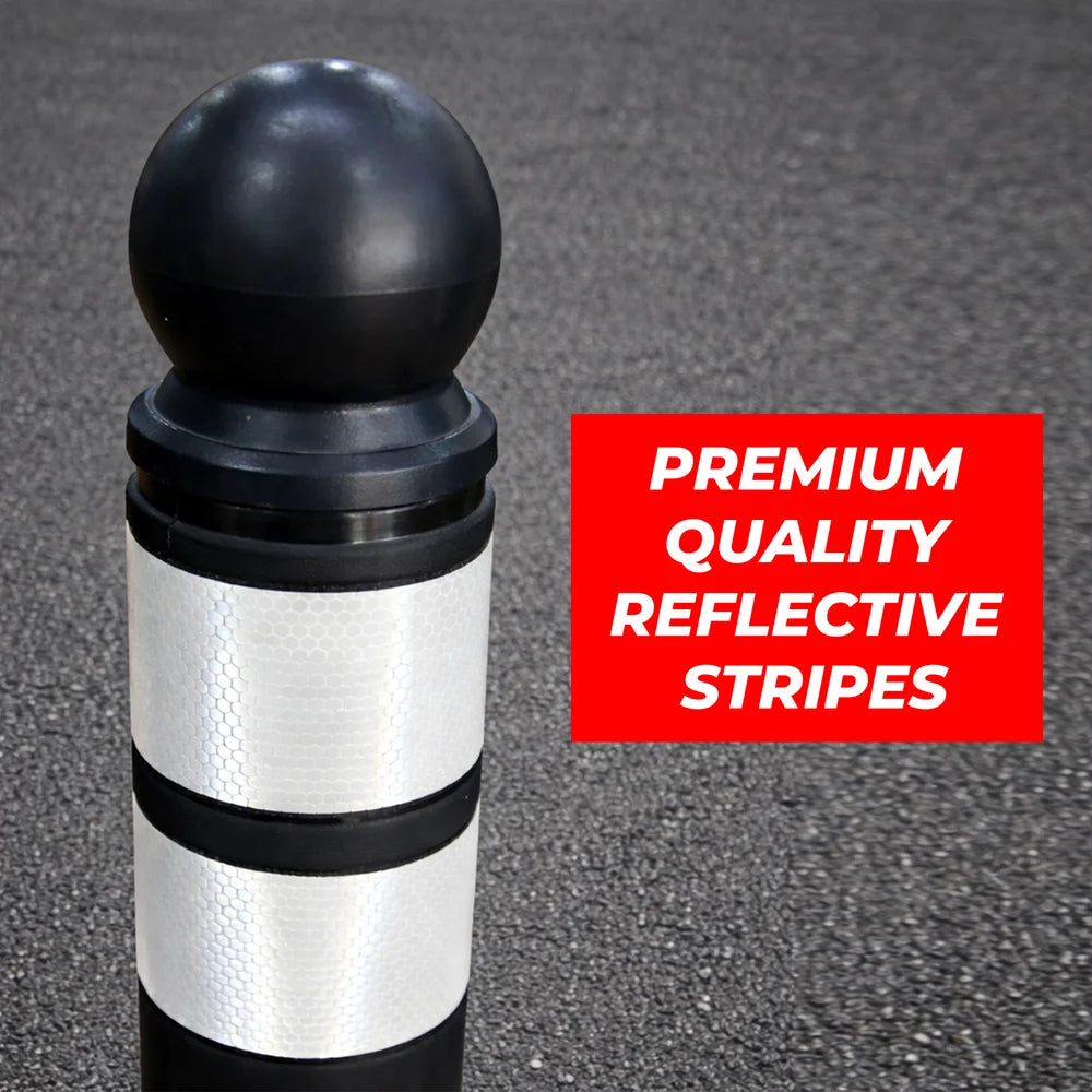 68CM Anti Parking Traffic Delineator | Black Flexible Bollard with Base