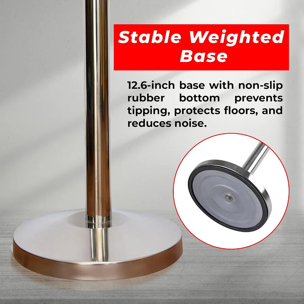Berry 100CM Silver Stanchion Post with 1.5M Golden Twisted Rope