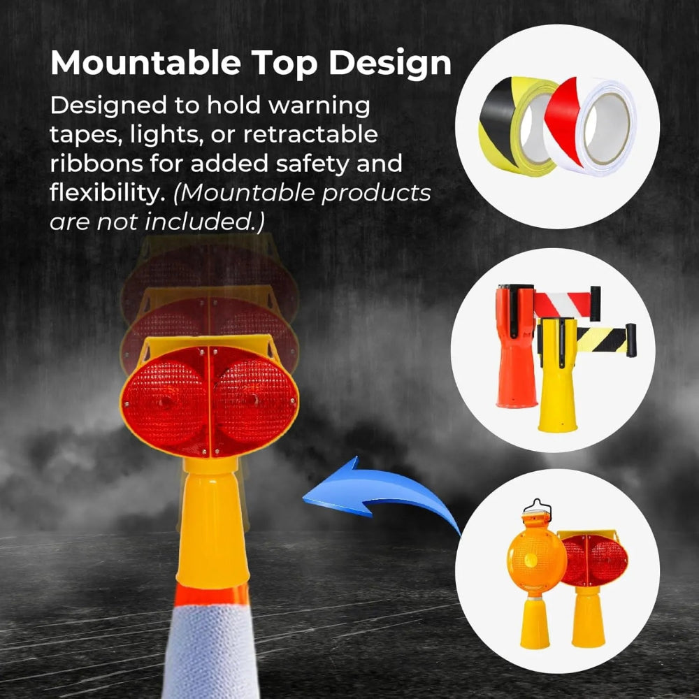 traffic cone with top design 
