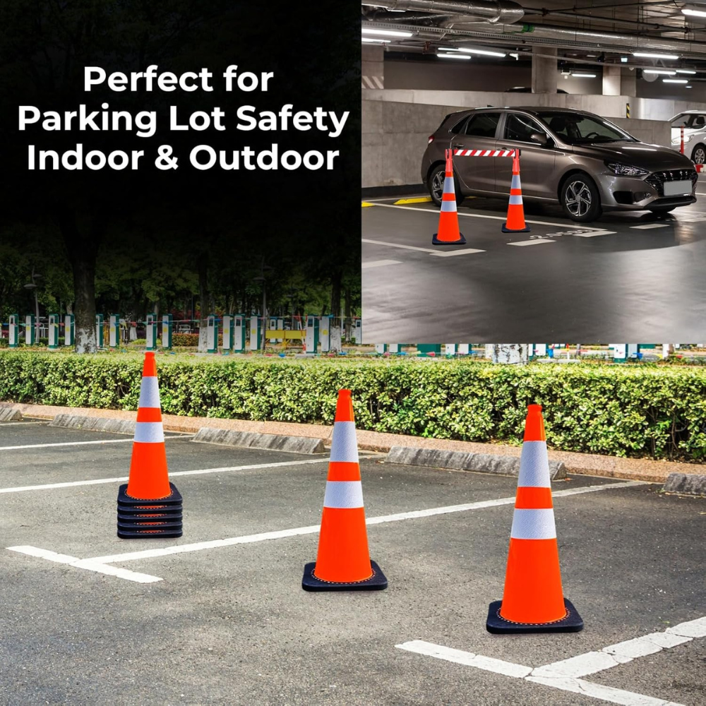 75CM Traffic Cone 2.5KG | Unbreakable PVC Reflective Cone - Orange