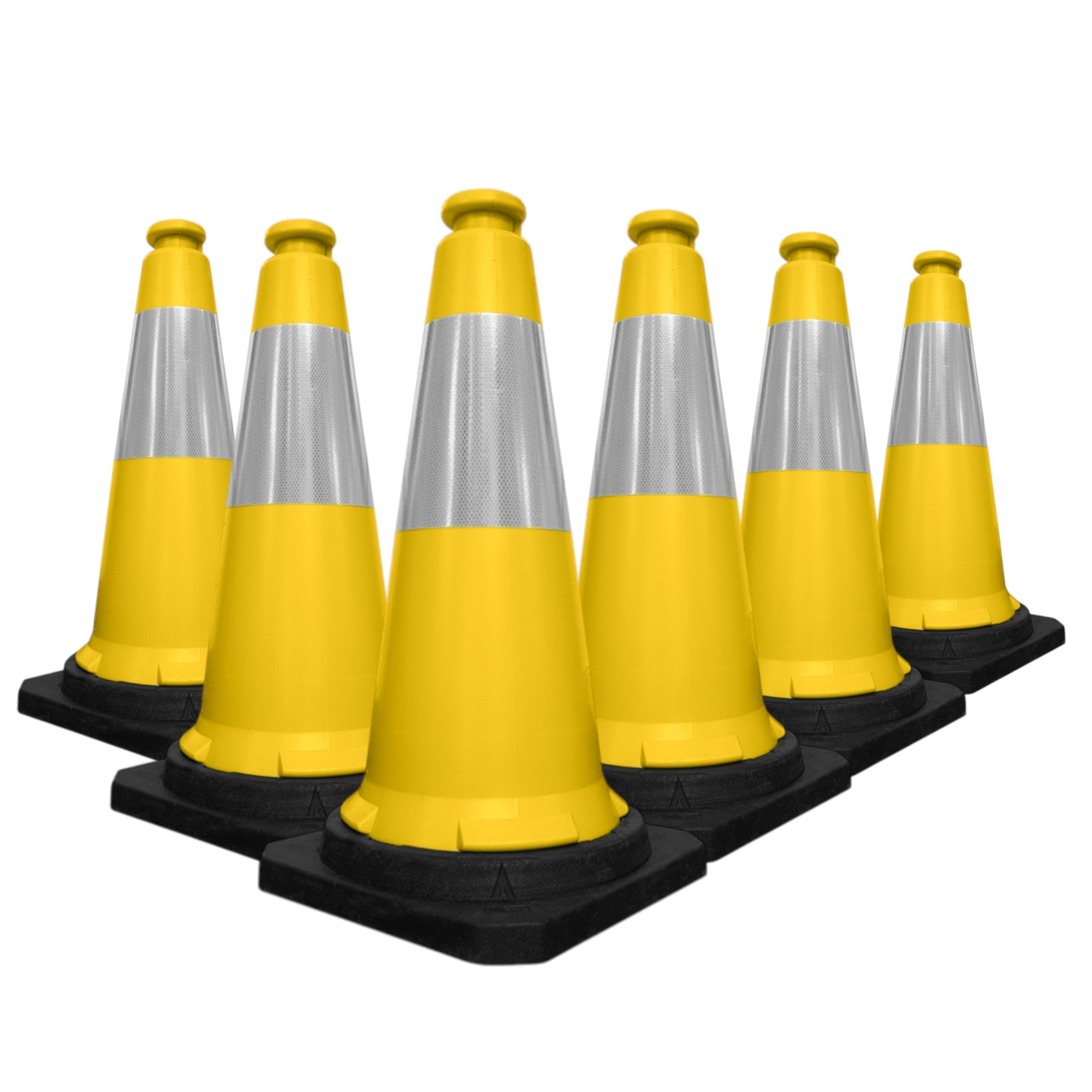 750mm Traffic Safety Cone Red High Visibility Reflective