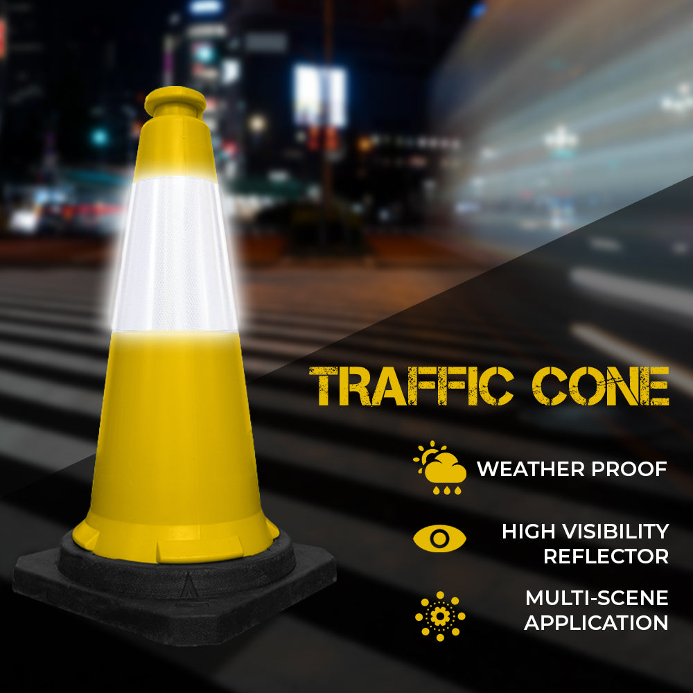 750mm Traffic Safety Cone Red High Visibility Reflective