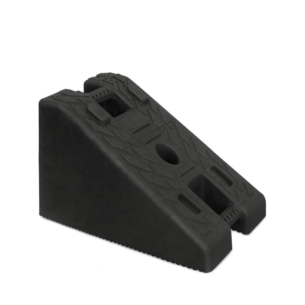 7KG Rubber Wheel Chock | Heavy Duty Wheel Stop with Handle - Black