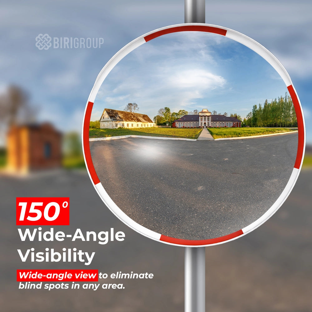 80CM Convex Safety Mirror | Wide Angle Security Mirror for Roads & Parking