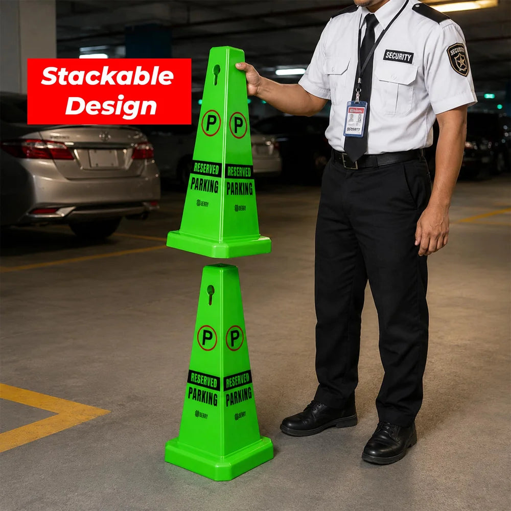 Berry Reserved Parking Cone 67CM Green Parking Marker
