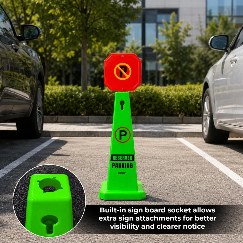 Berry Reserved Parking Cone 67CM Green Parking Marker
