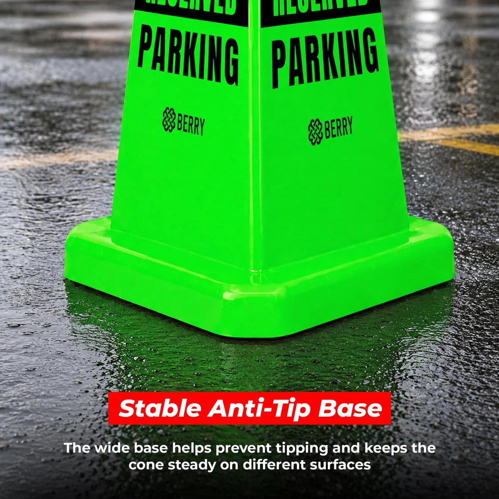 Berry Reserved Parking Cone 67CM Green Parking Marker