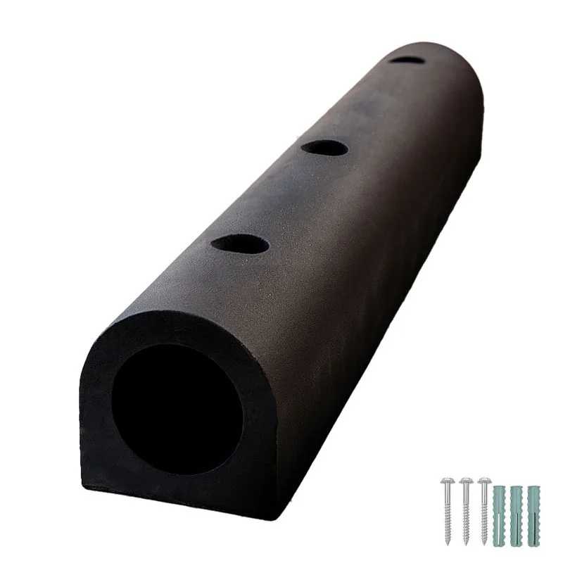 90CM D-Type Rubber Wall Protector Heavy Duty Dock Bumper for Walls & Loading Bays