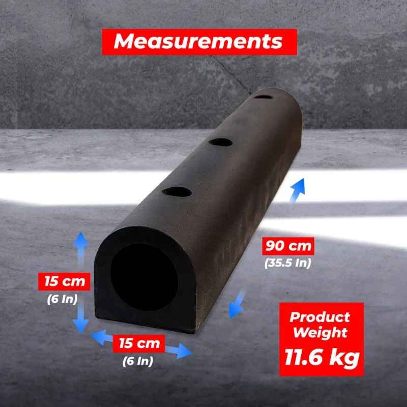 90CM D-Type Rubber Wall Protector Heavy Duty Dock Bumper for Walls & Loading Bays