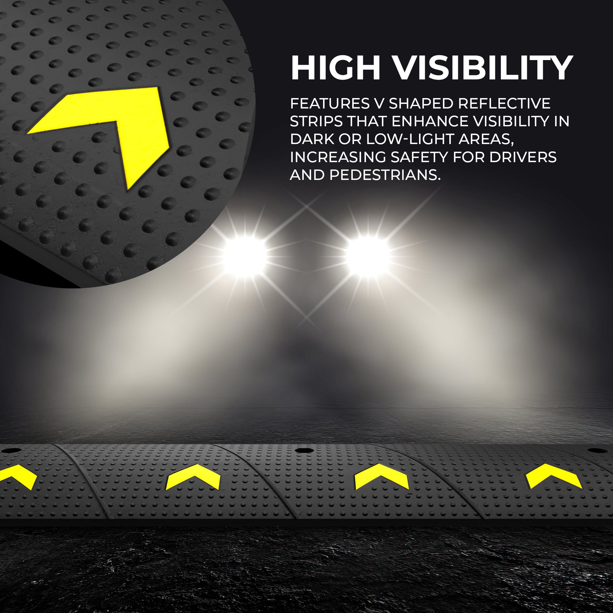 Heavy Duty Speed Bump with 2 Channel Cable Protector