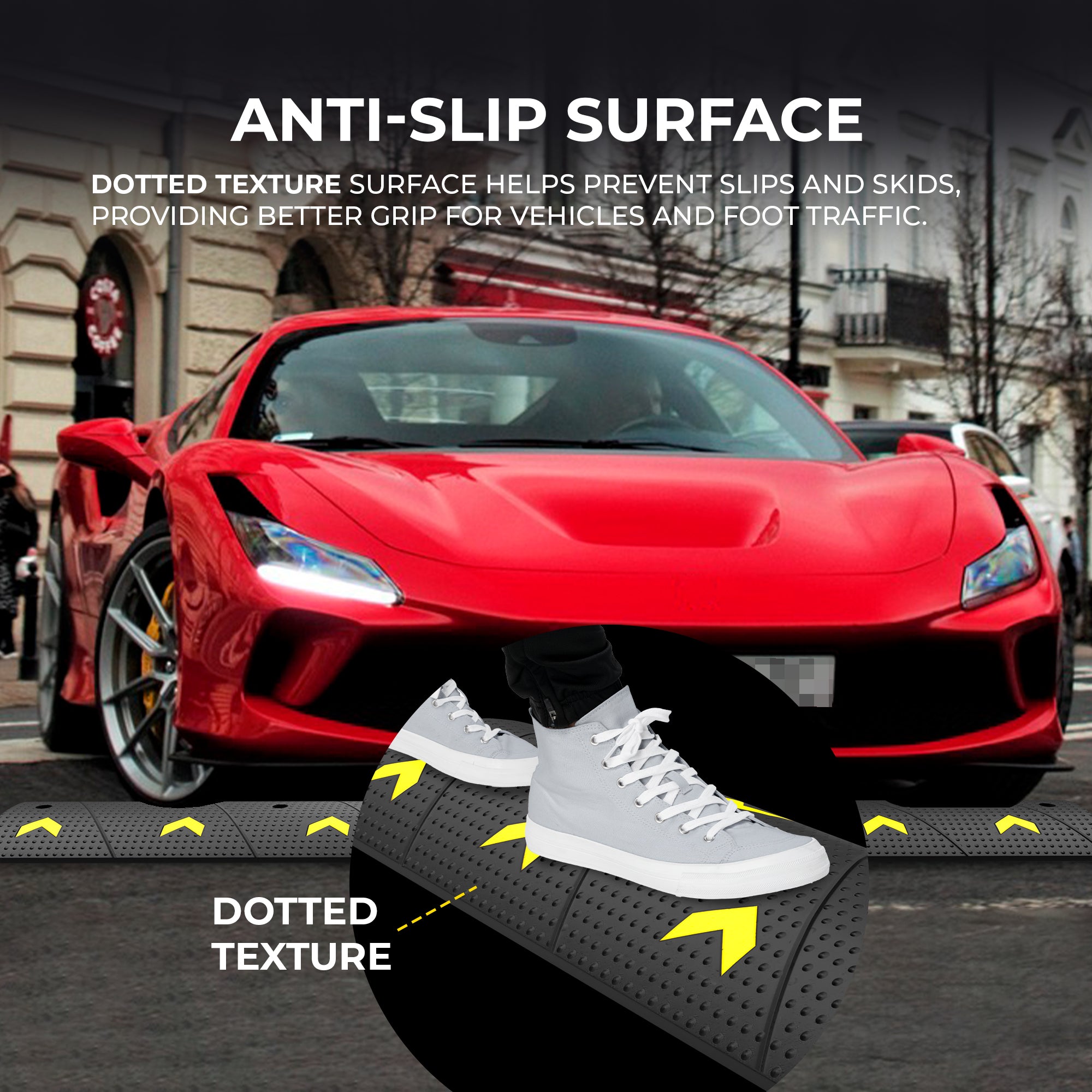 Heavy Duty Speed Bump with 2 Channel Cable Protector