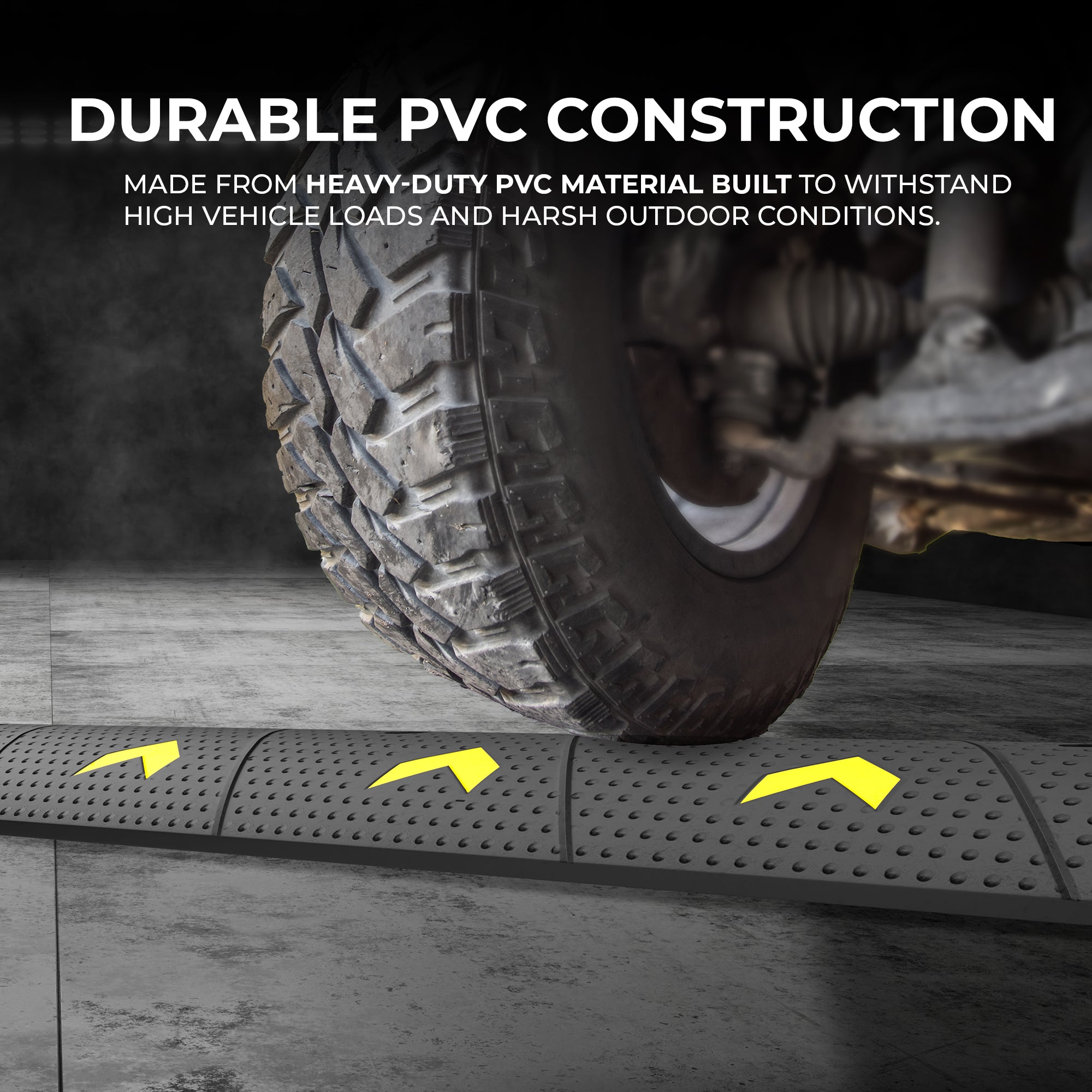 Heavy Duty Speed Bump with 2 Channel Cable Protector