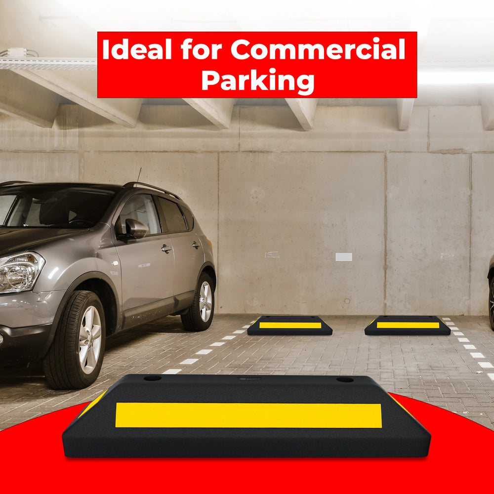 57CM Black Wheel Stop | Heavy-Duty Car Parking Stop Block