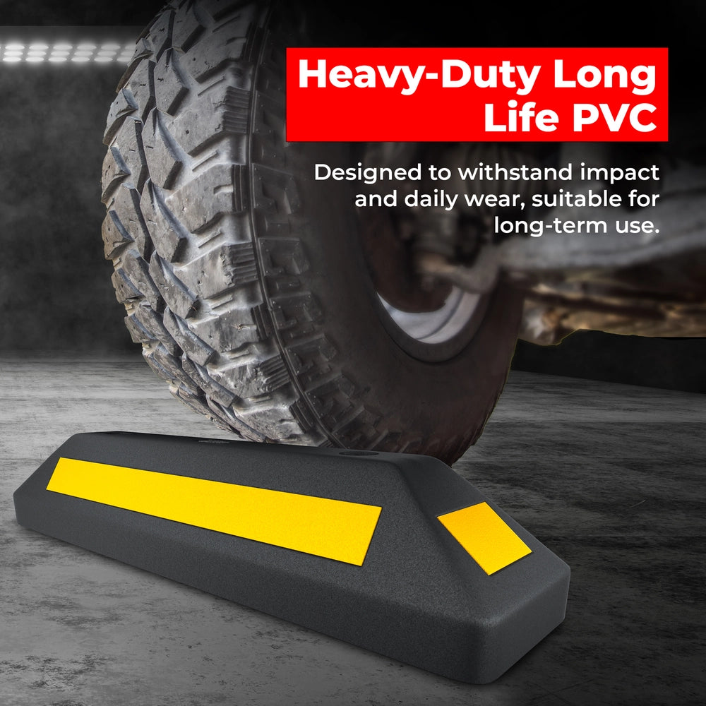 57CM Black Wheel Stop | Heavy-Duty Car Parking Stop Block