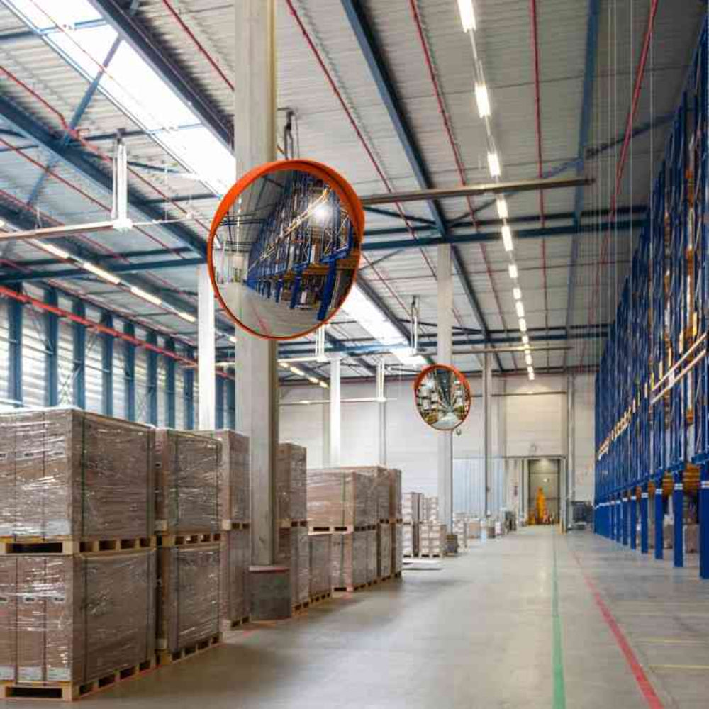 berry 60cm orange convex safety mirror uk