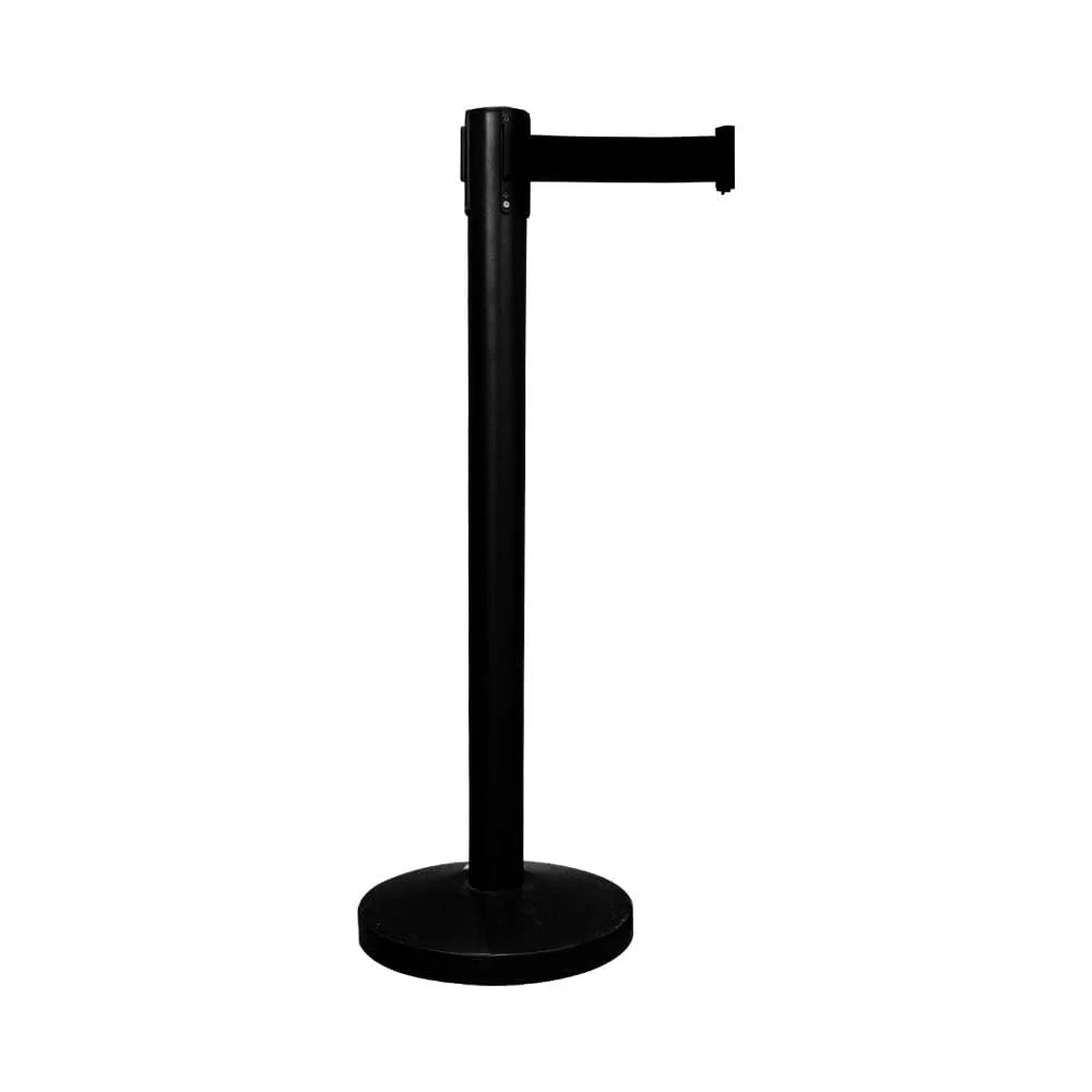 Berry Black Queue Barrier with 3M Black Retractable Belt