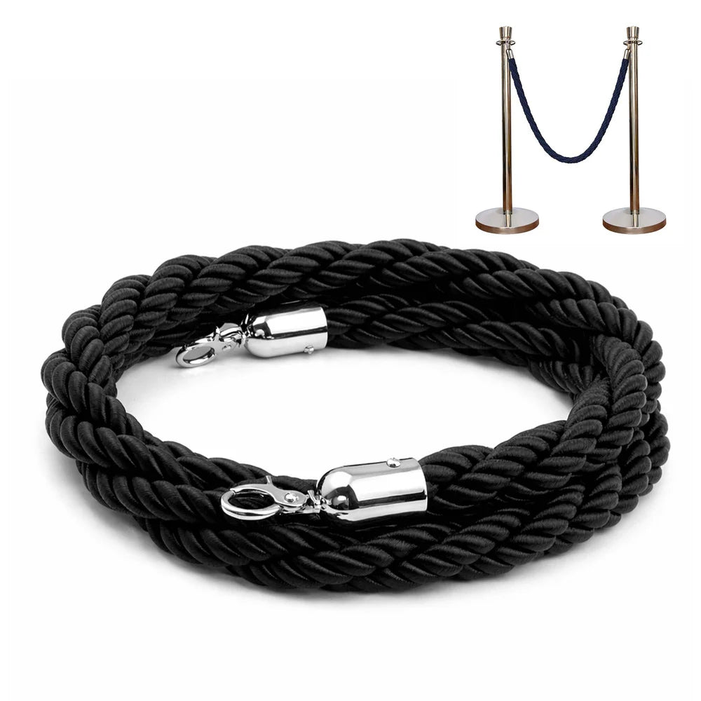 Berry 1.5M Twisted Stanchion Rope with Silver Hooks