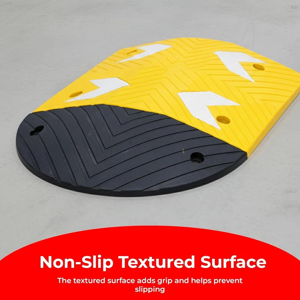 Berry Heavy-Duty PVC Speed Bump | 7.5CM High Modular Speed Ramp with Reflective Strips