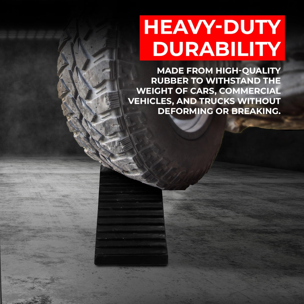 5KG Rubber Wheel Chock | Heavy Duty Non-Slip Wheel Stop with Handle