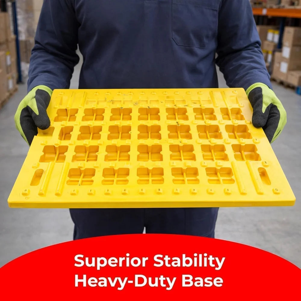 Berry Heavy-Duty PVC Speed Bump | 5CM High Modular Speed Ramp with Reflective Strips