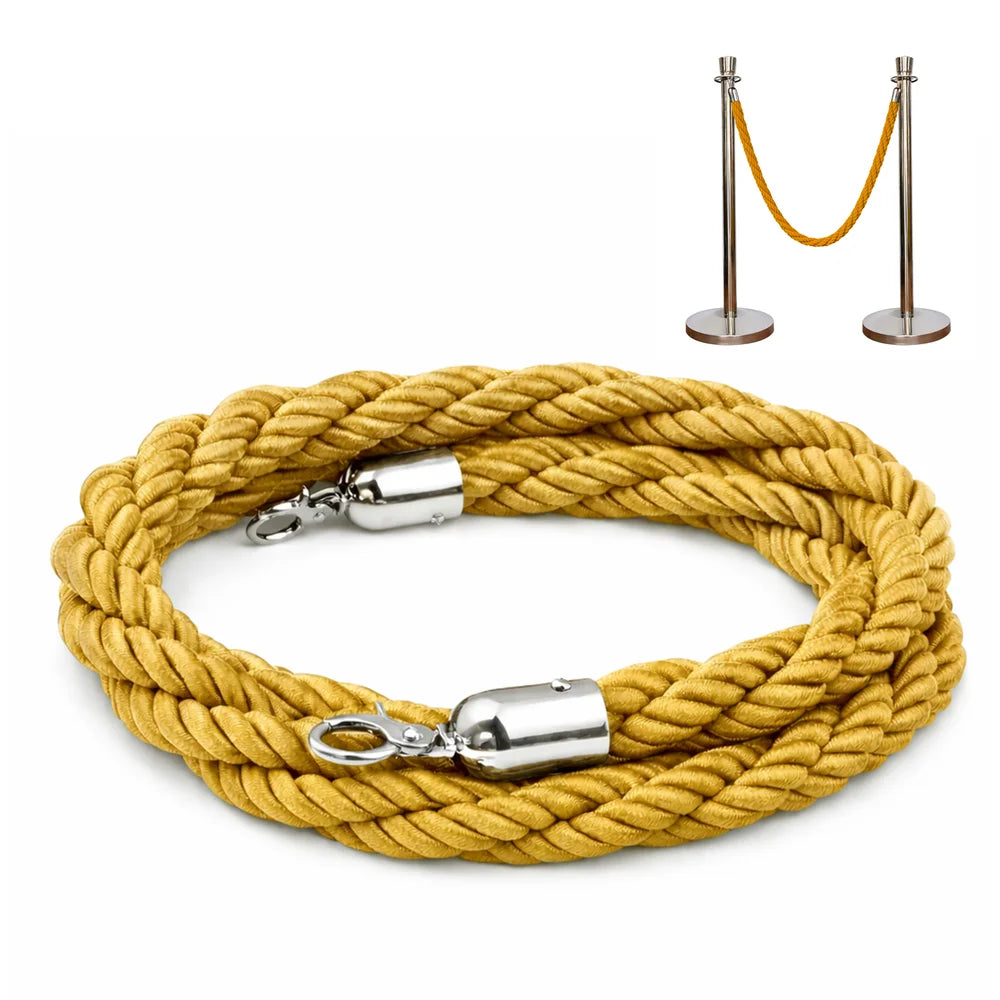 Berry 1.5M Twisted Stanchion Rope with Silver Hooks
