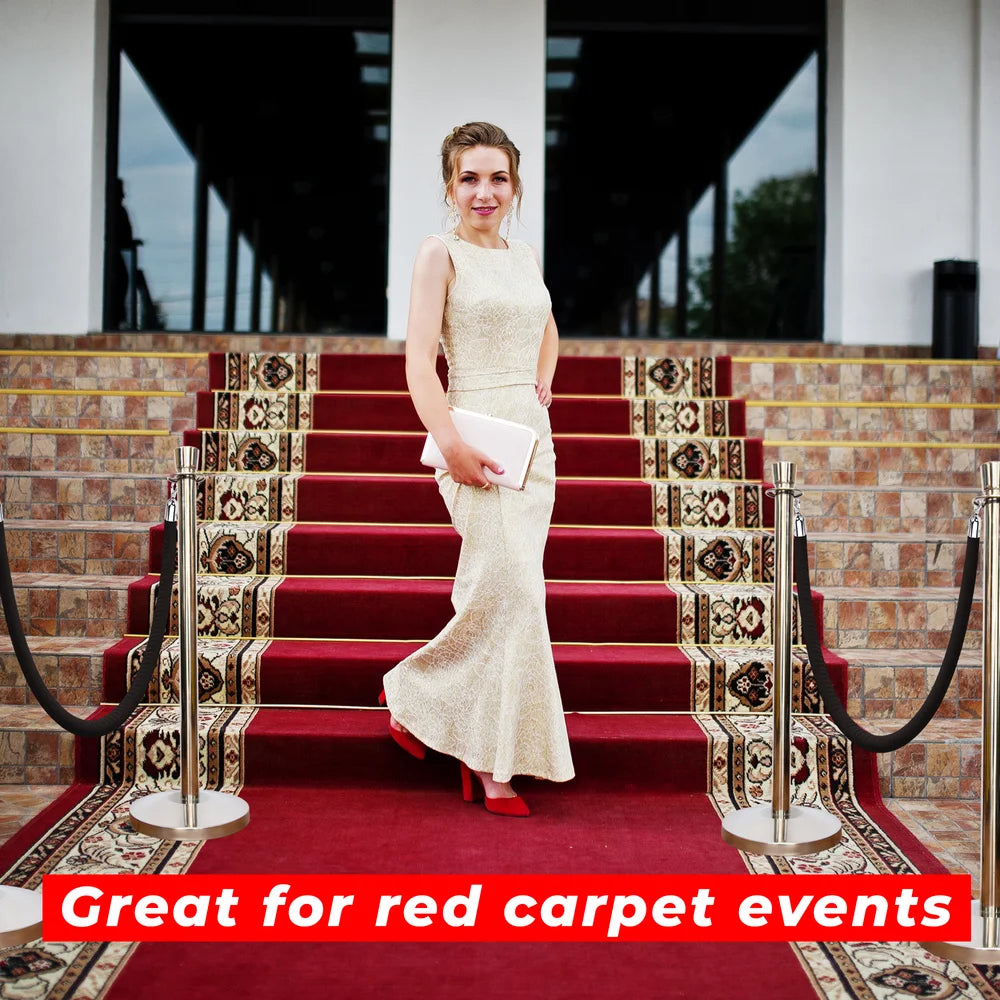 Berry 100CM Silver Stanchion Post with 1.5M Black Velvet Rope