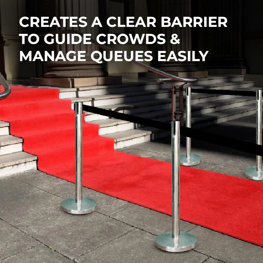 100CM Berry stainless steel line divider with 3M black retractable belt