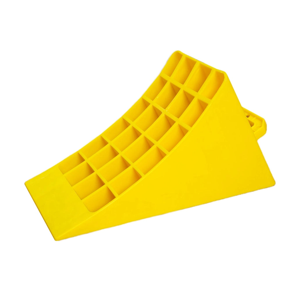 Heavy Duty Wheel Chock 45CM | Yellow Anti-Slip Honeycomb Parking Block with Handle