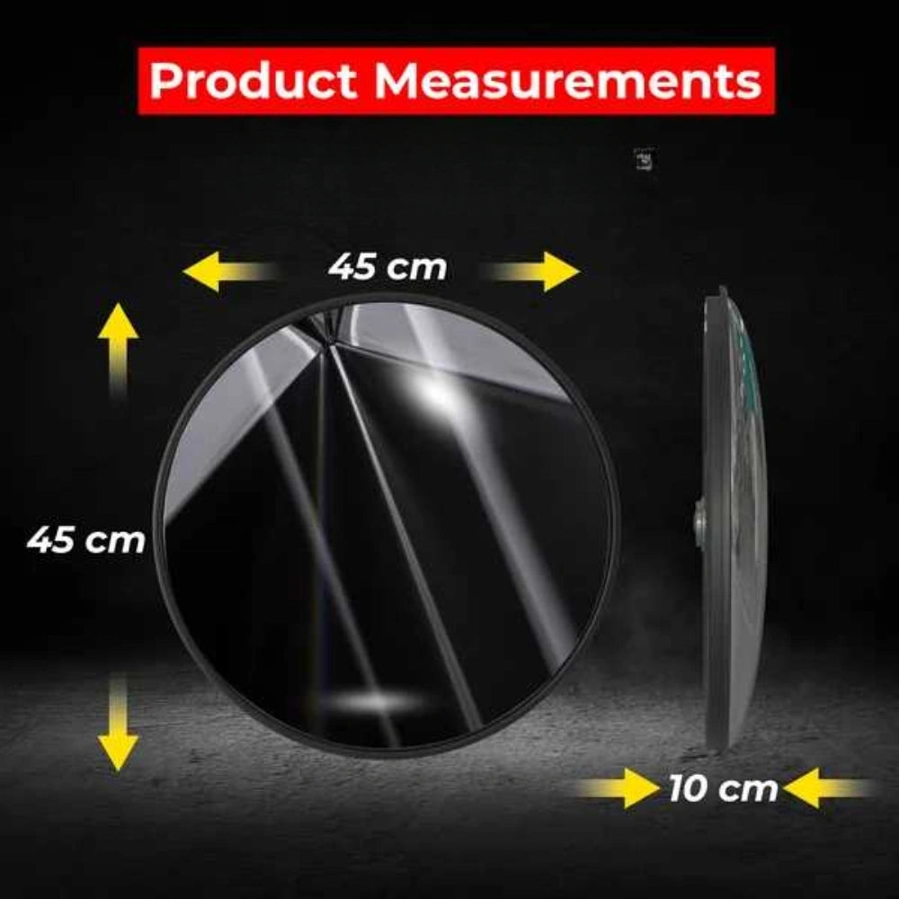 black convex mirror for driveway safety and visibility