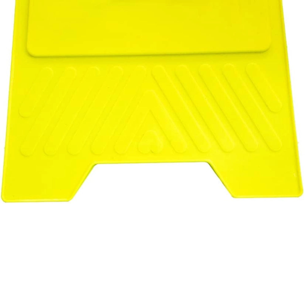 Blank Floor Sign Yellow | Foldable Double-Sided Freestanding Safety Sign