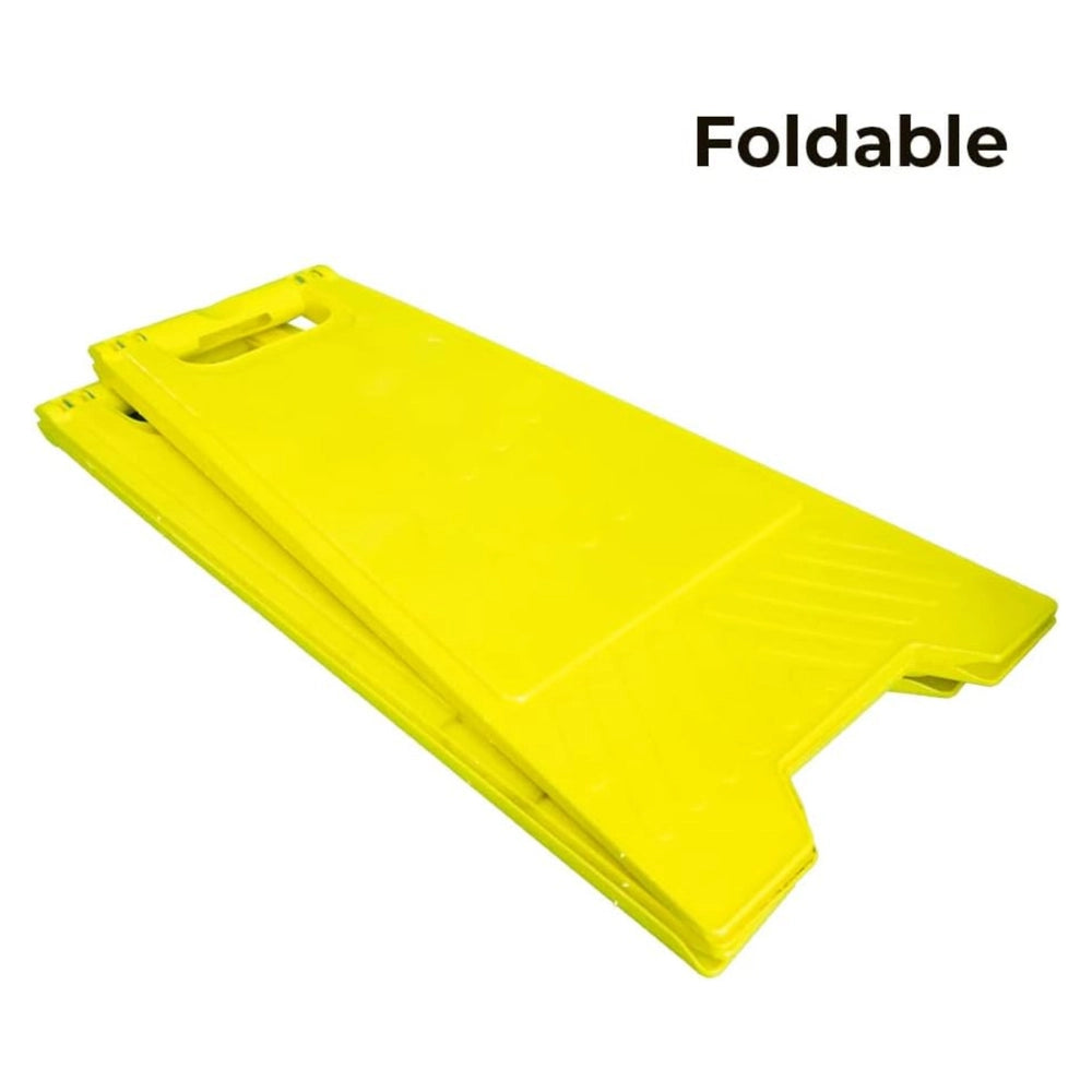 Blank Floor Sign Yellow | Foldable Double-Sided Freestanding Safety Sign