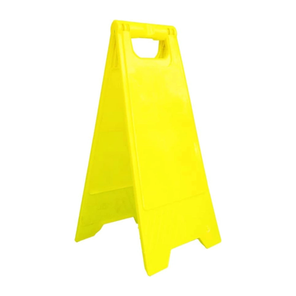 Blank Floor Sign Yellow | Foldable Double-Sided Freestanding Safety Sign