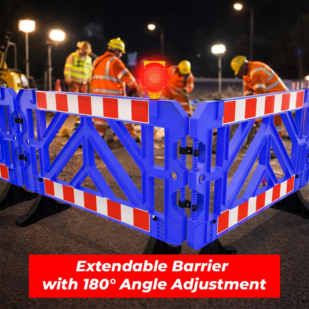 Blue Safety Barrier 150CM | Heavy Duty Road Barrier with Weighted Base