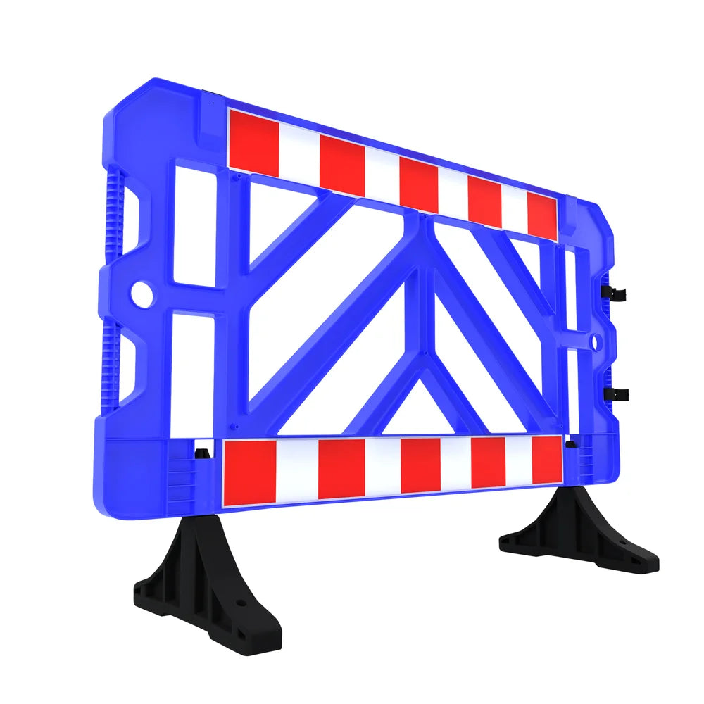 Blue Safety Barrier 150CM | Heavy Duty Road Barrier with Weighted Base