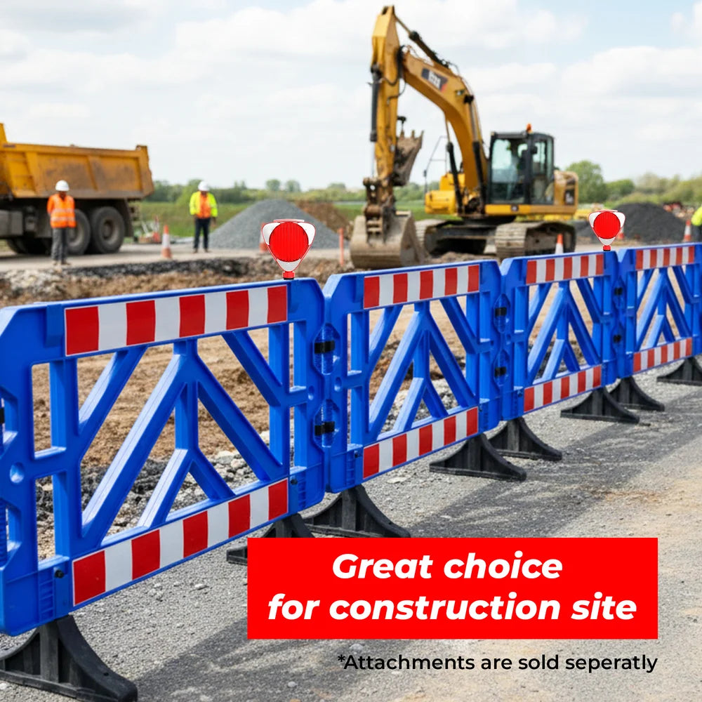 Blue Safety Barrier 150CM | Heavy Duty Road Barrier with Weighted Base