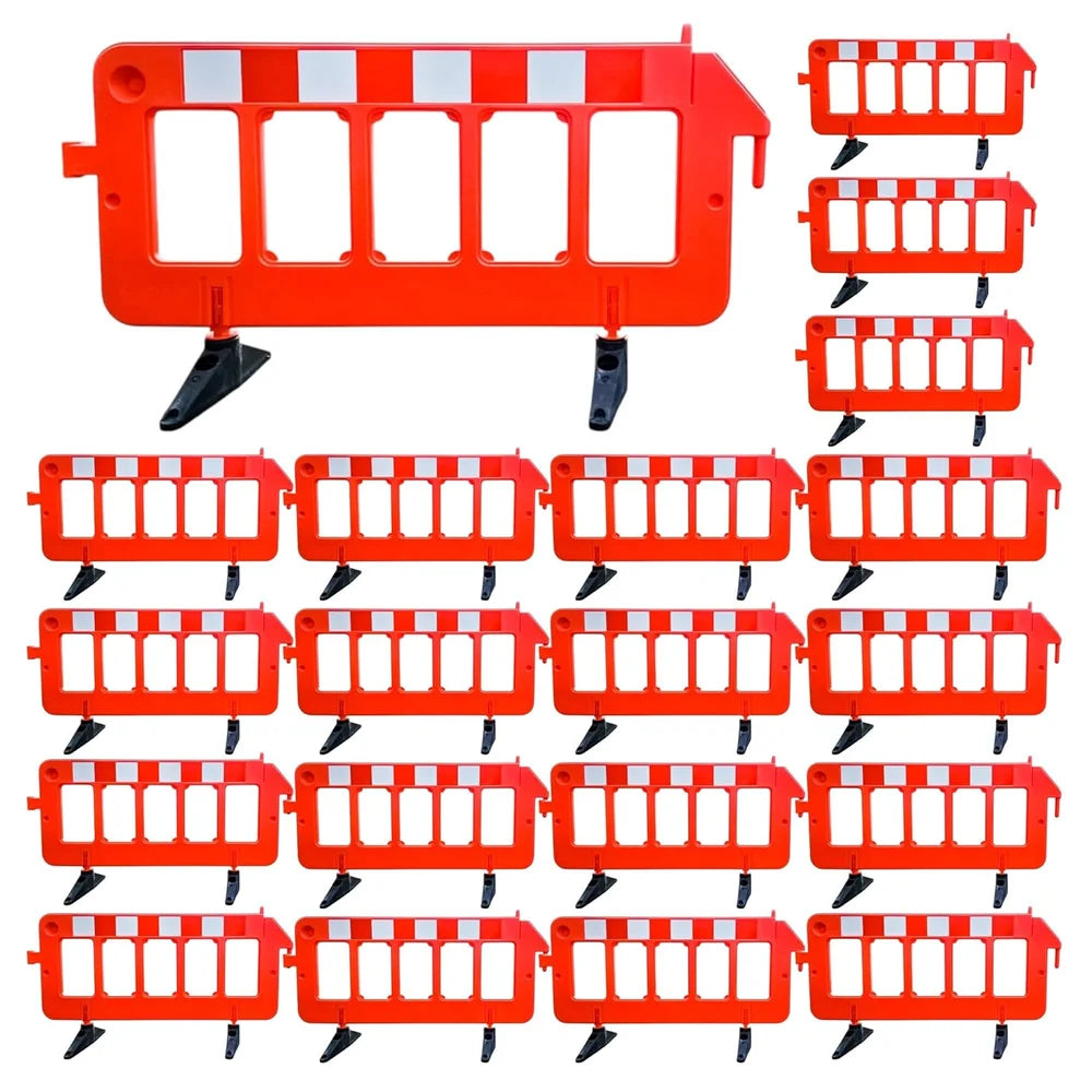 2 meter Chapter 8 barrier with red weighted base for road safety and restricted areas