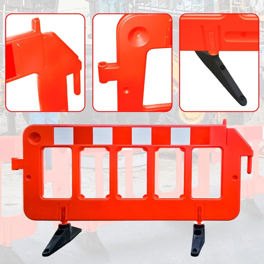 2m Chapter 8 traffic barrier with red weighted base for traffic management and crowd control