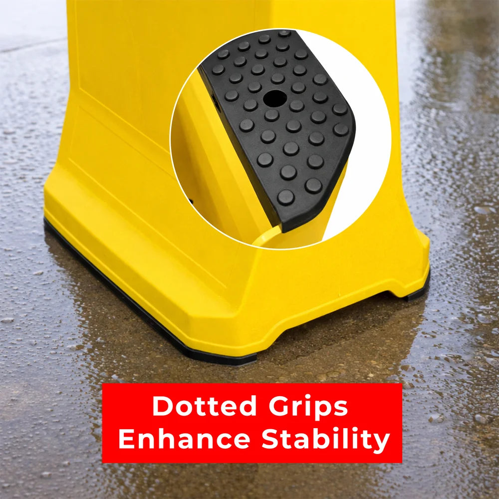 Customisable Pavement Sign Road Barrier | Yellow Safety Warning Stand