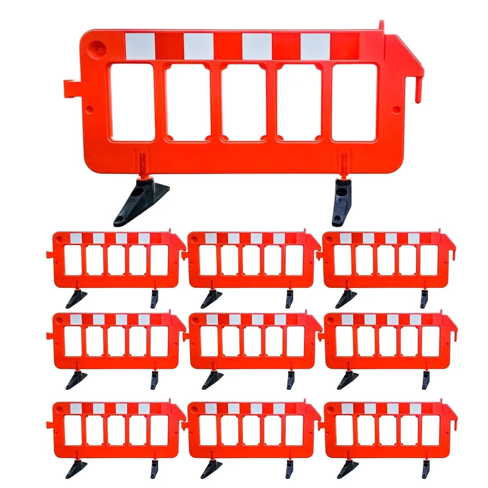 Durable 2m Chapter 8 traffic barrier with red weighted base for long term safety use
