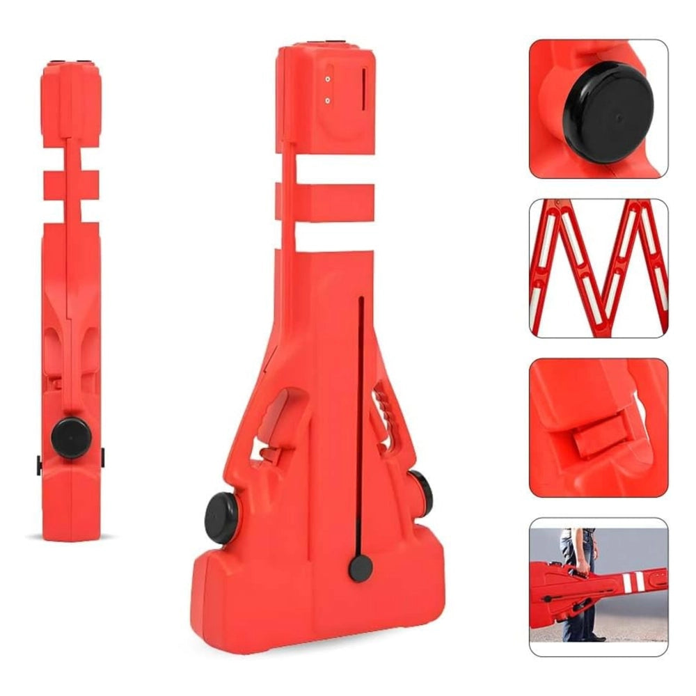 Expandable Safety Barrier 2.3m | Red Foldable Crowd Control Barrier