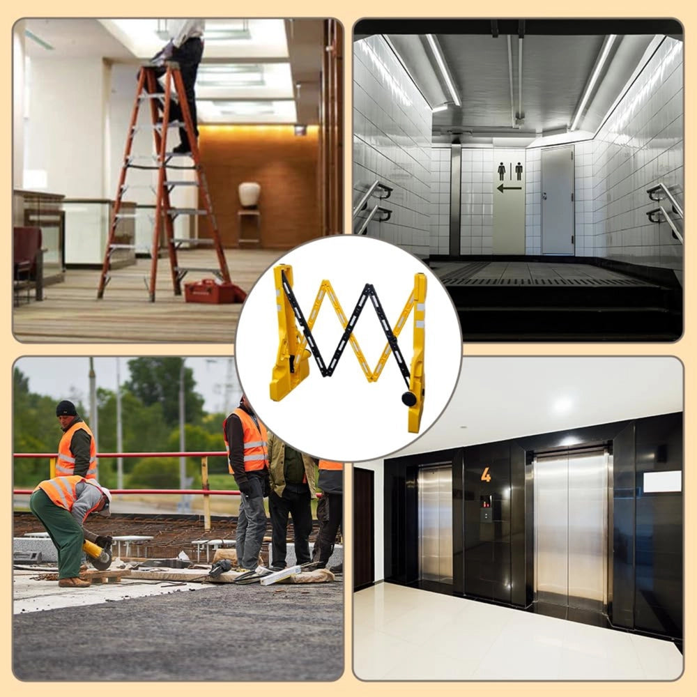 Expandable Safety Barrier | 2.3 Meter Folding Barrier - Yellow and Black