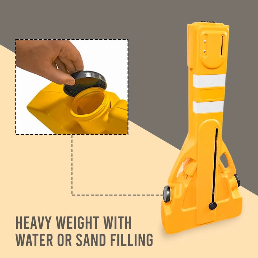 Expandable Safety Barrier | 2.3 Meter Folding Barrier - Yellow and Black