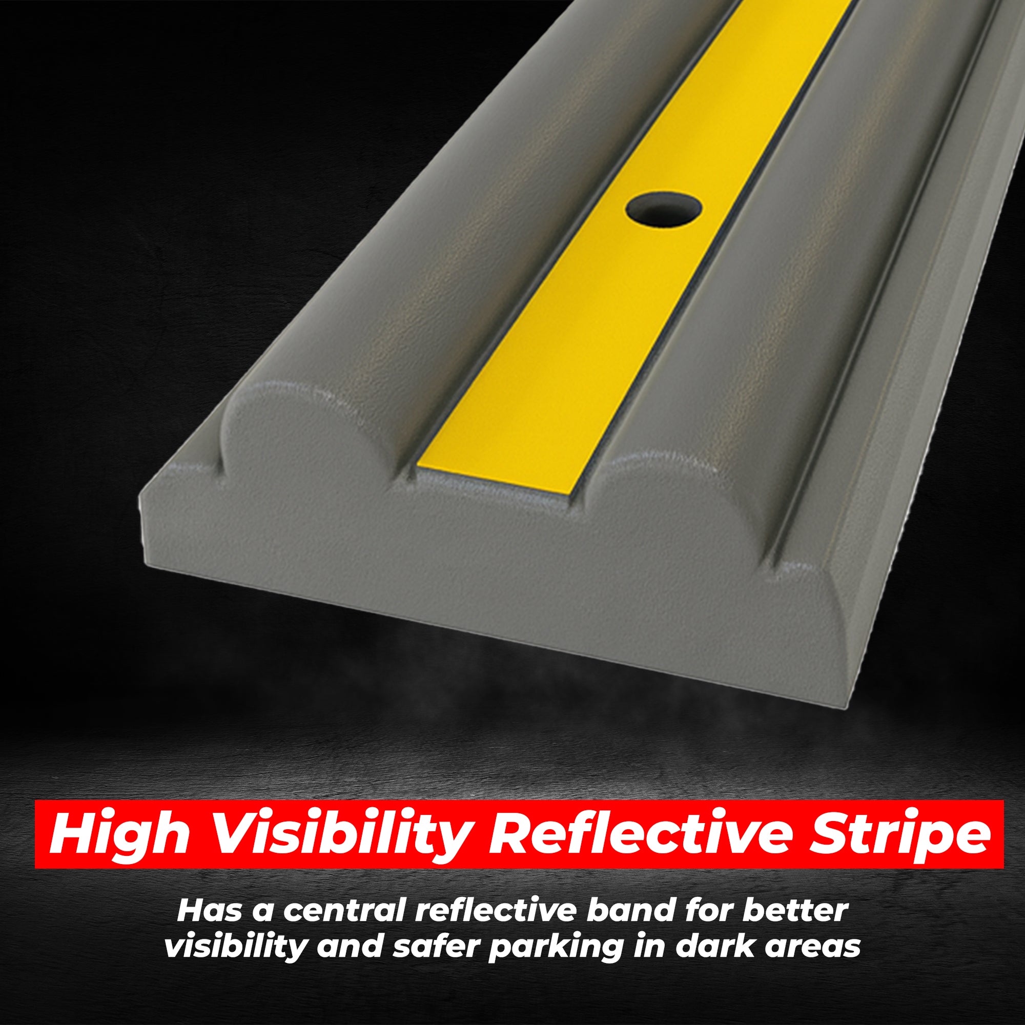 Heavy Duty Rubber Wall Guard Gray 1000mm