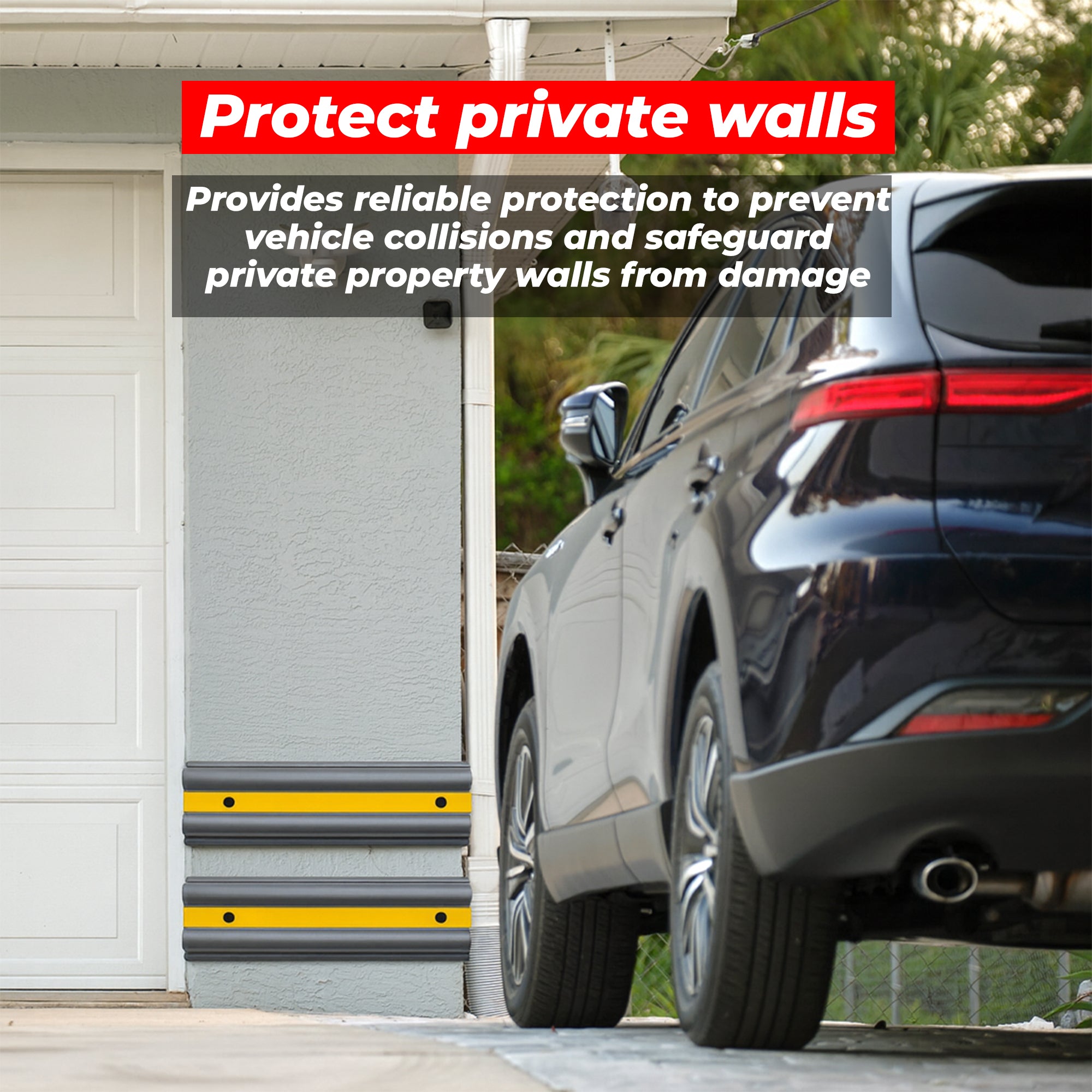 Heavy Duty Rubber Wall Guard Gray 1000mm