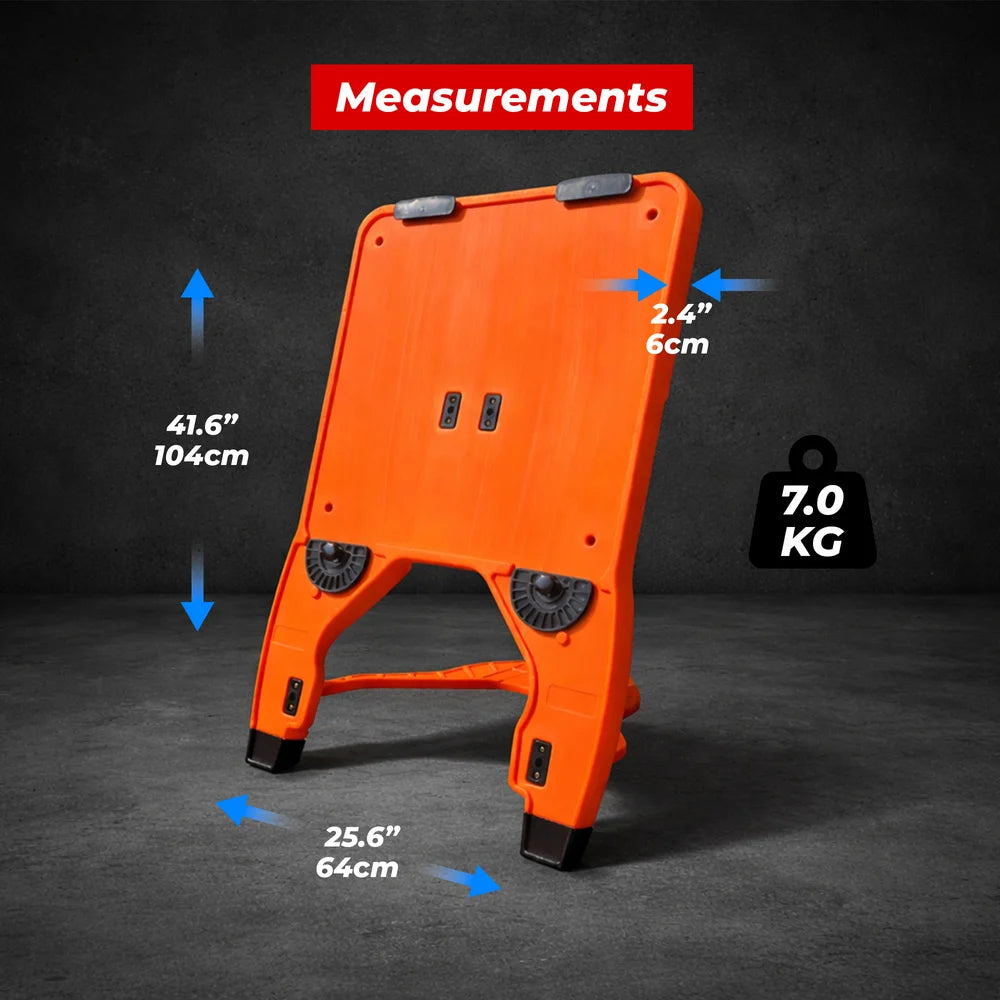 Orange A Frame Sign Stand | Foldable Pavement Sign Holder 24x24 Inch